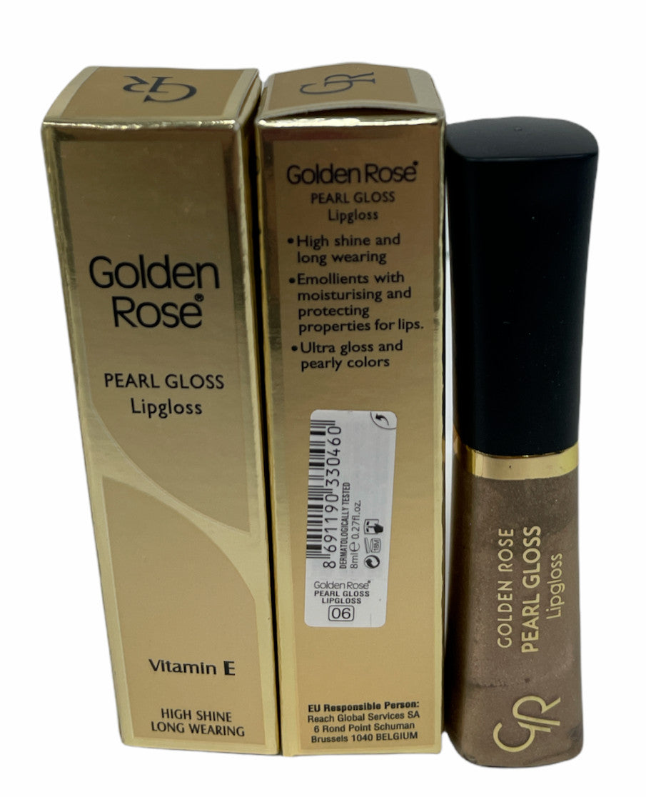 Pearl Gloss Lipgloss with Vitamin E – 8mL, Lot of 2 You Pick! (Golden Rose)