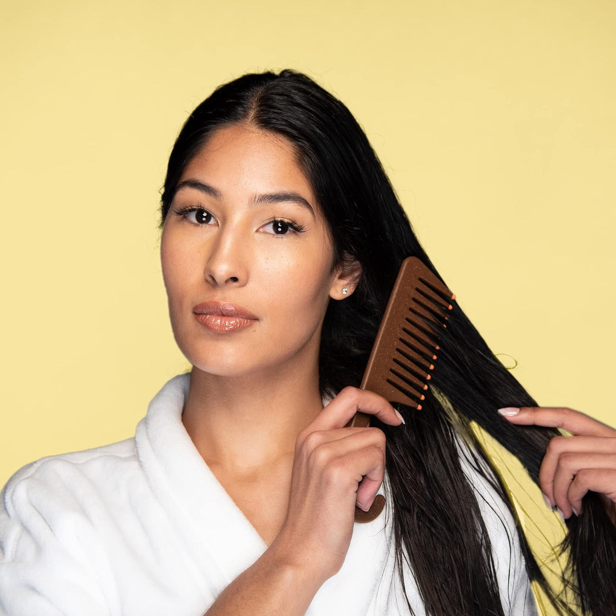 Coconut Oil Infused Wide Tooth Shower Comb for Detangling & Frizz Control