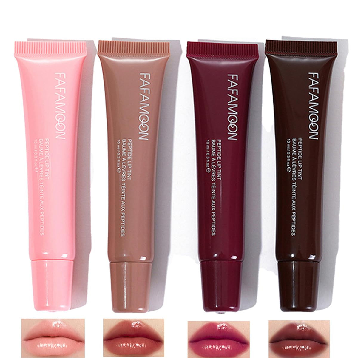 Hydrating Lip Gloss Set with 4 Colors - Shiny, Plump & Moisturizing for Women & Girls