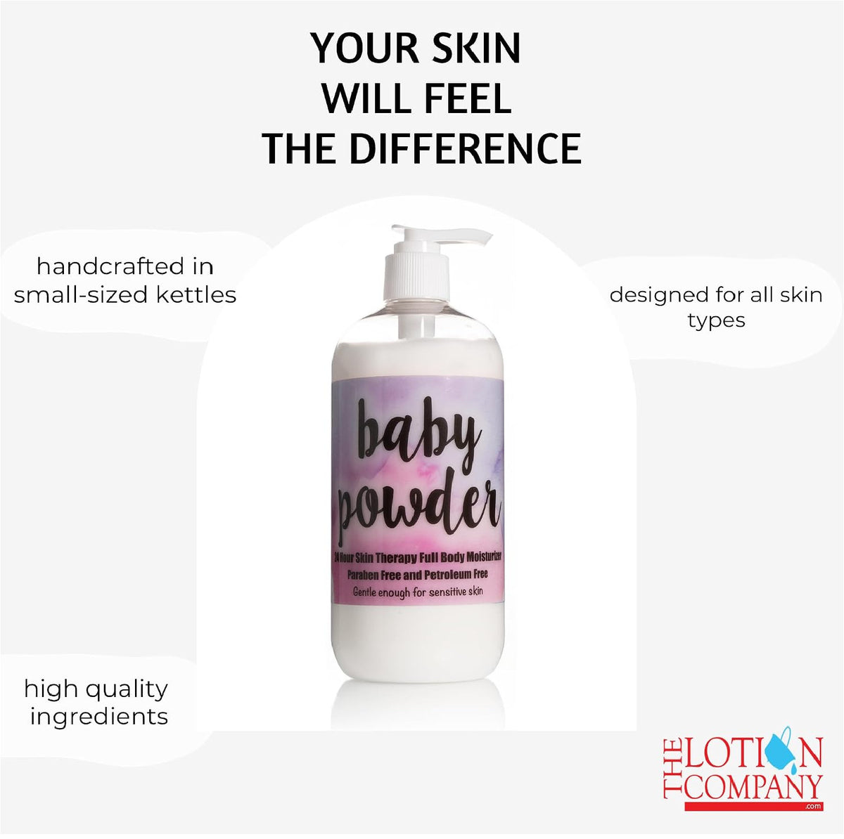 24 Hour Skin Therapy Lotion - Baby Powder, 16 oz