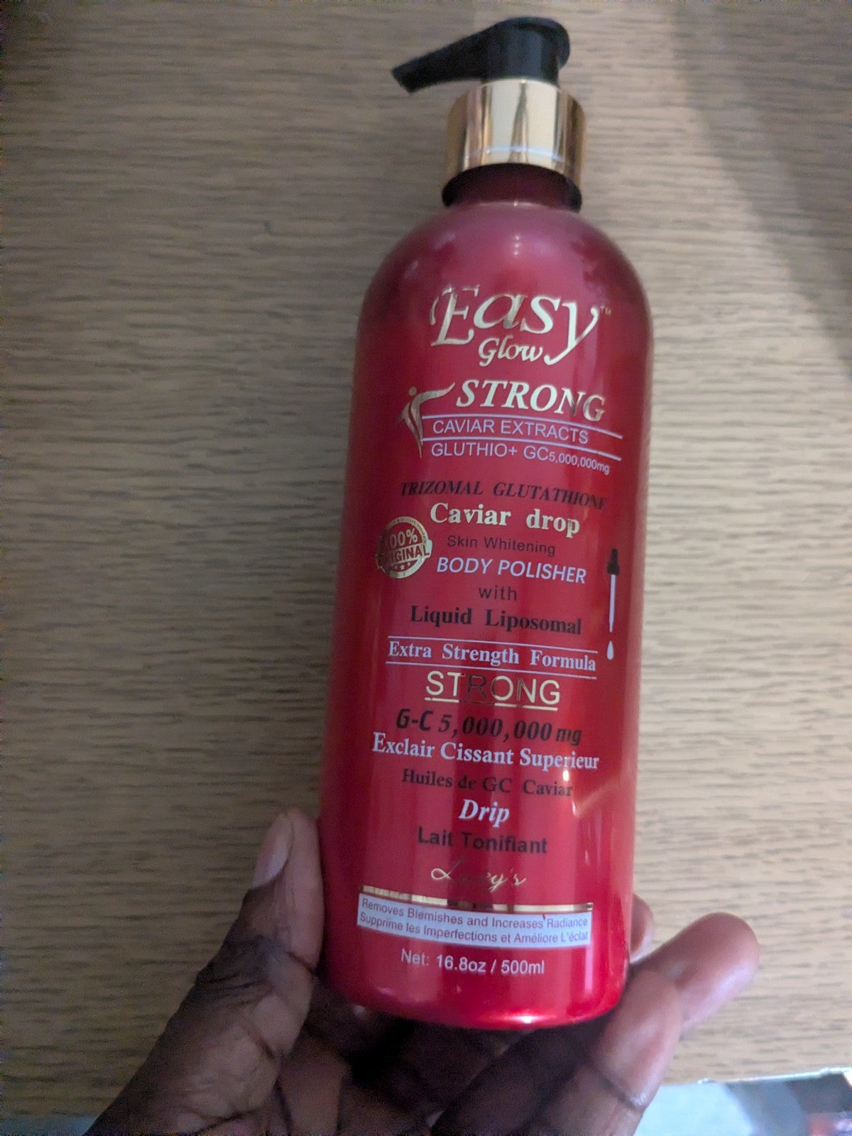 Caviar Drop Body Polisher Lotion 500ml with Glutathione & Caviar Extracts