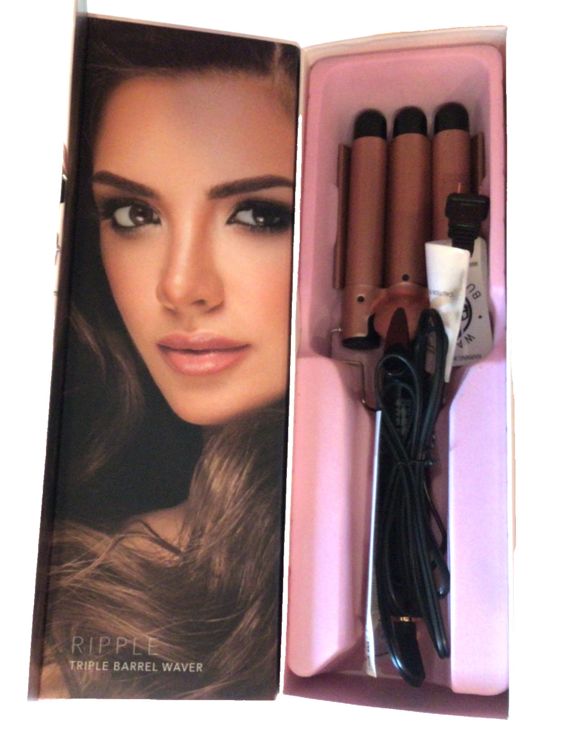 Luxe Willow Triple Barrel Waver Curling Iron 1 Inch Ceramic Barrels