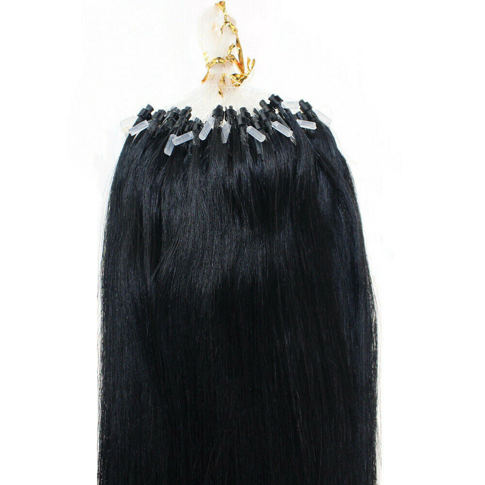 Micro Loop Hair Extensions - Real Human Hair Beads & Link Remy Russian Hair