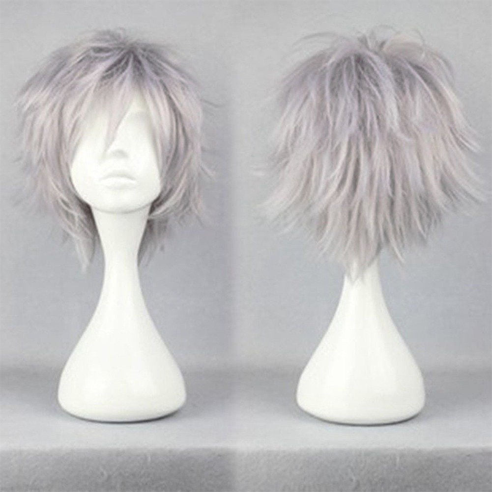 Anime Cosplay Wigs Short Straight Heat-Resistant Synthetic Hair Costume Accessory