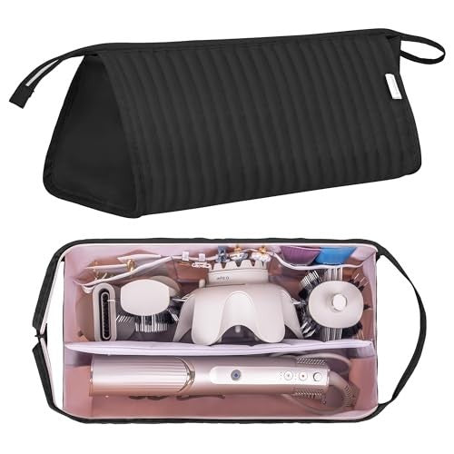Travel Hair Dryer Case Nylon Organizer with Zipper and Removable Dividers