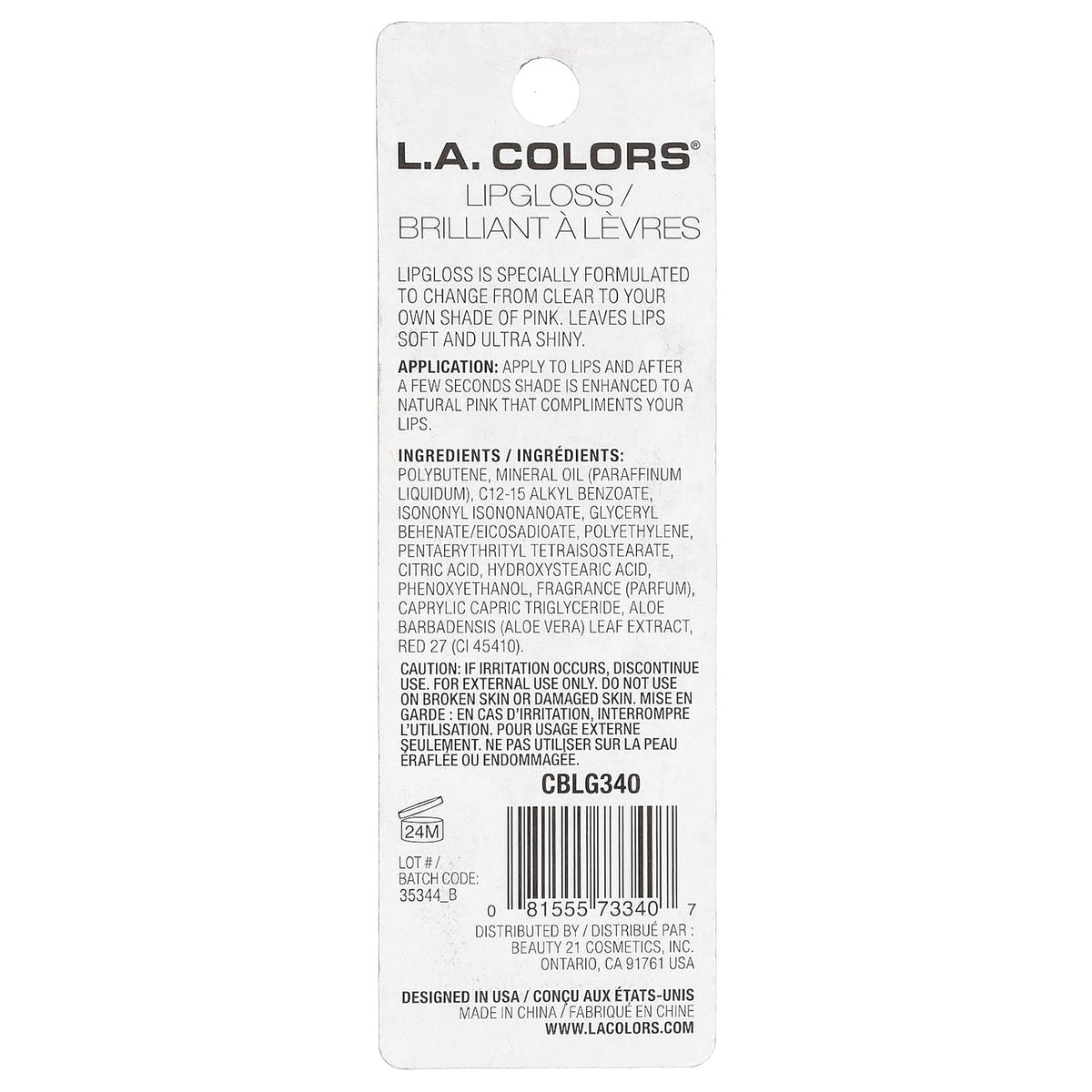 Color-Changing Lip Gloss 0.43 Oz Mood-Enhancing Lip Shine