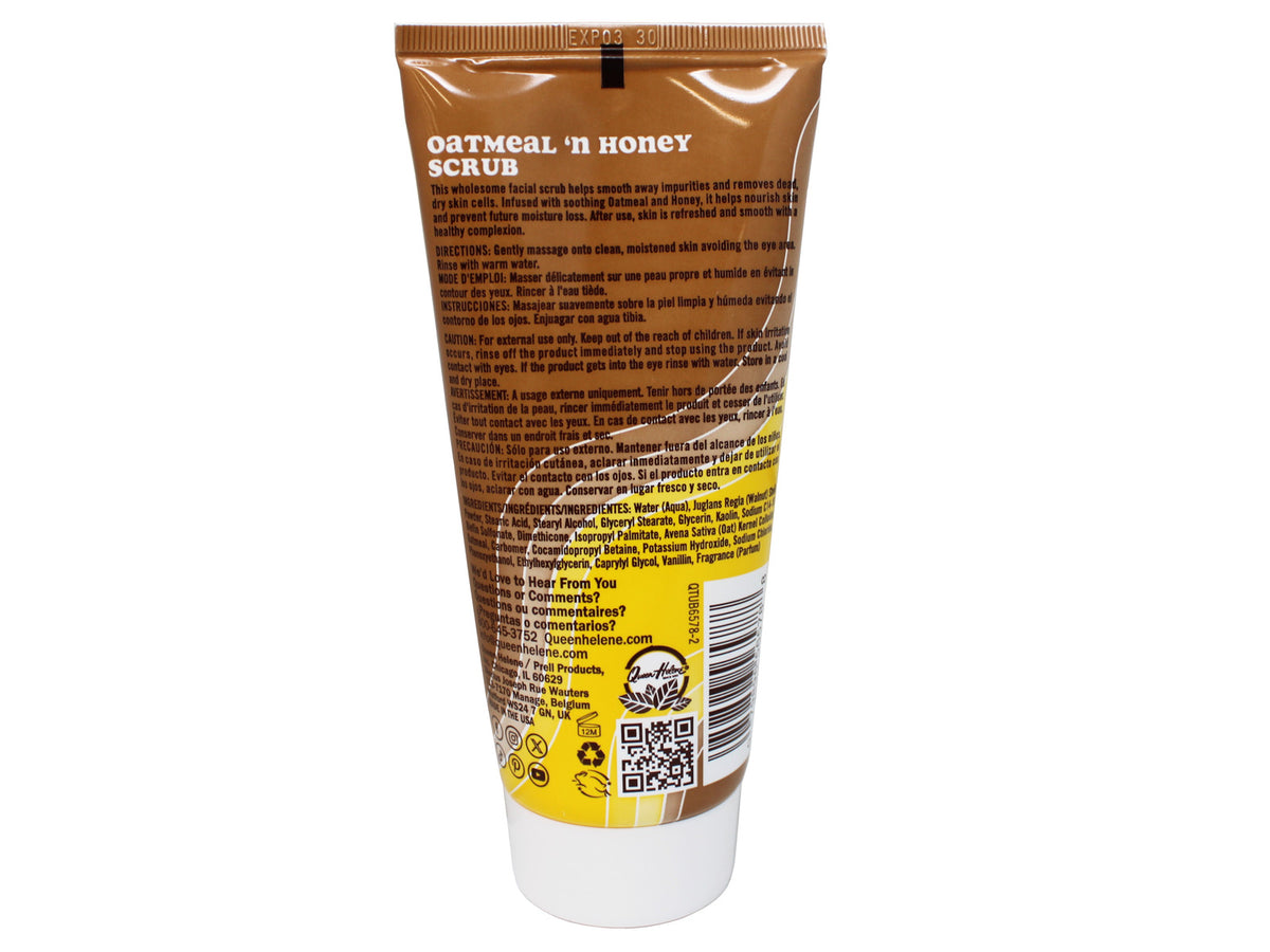 6 Pack Queen Helene Oatmeal & Honey Scrub, Exfoliates for a Healthy