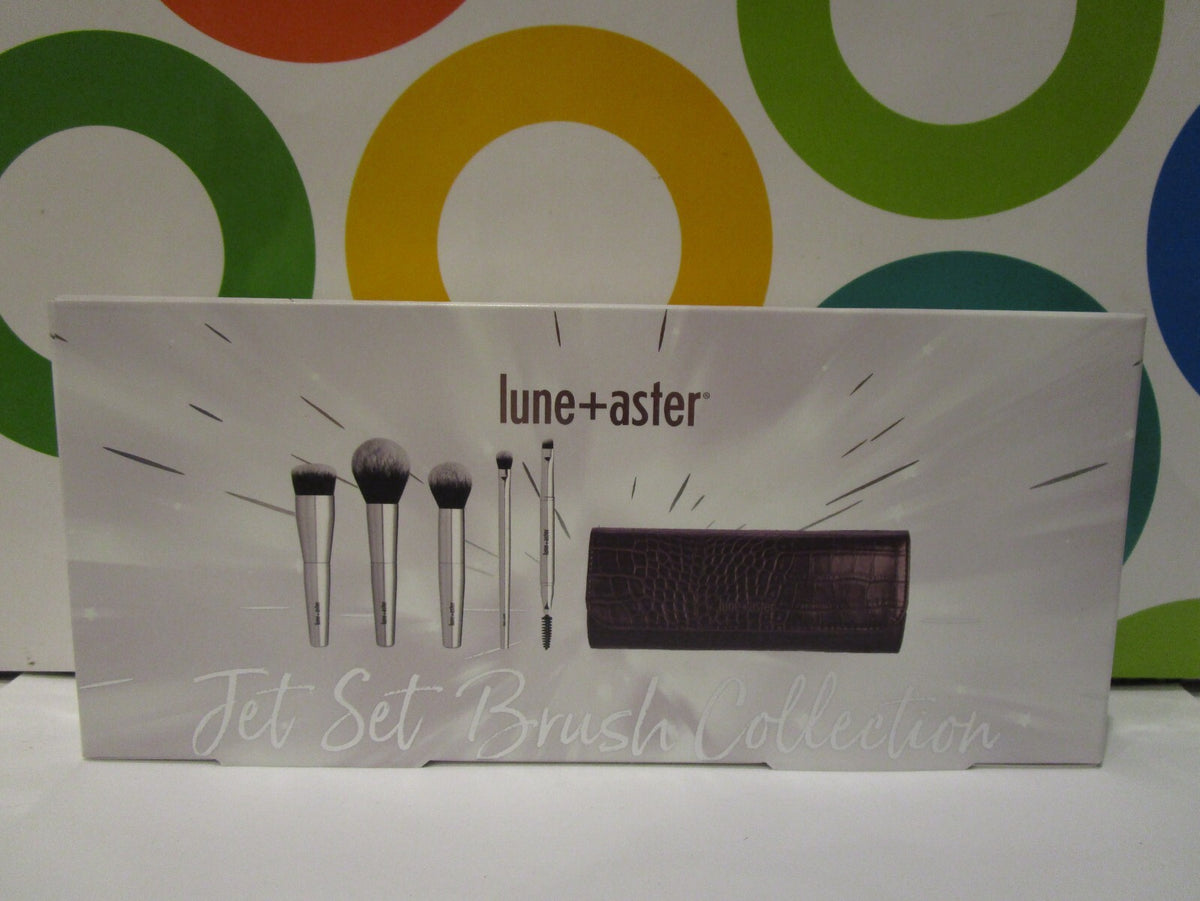 Makeup Brush Set - 5 Professional Cosmetic Brushes for Face & Eyes