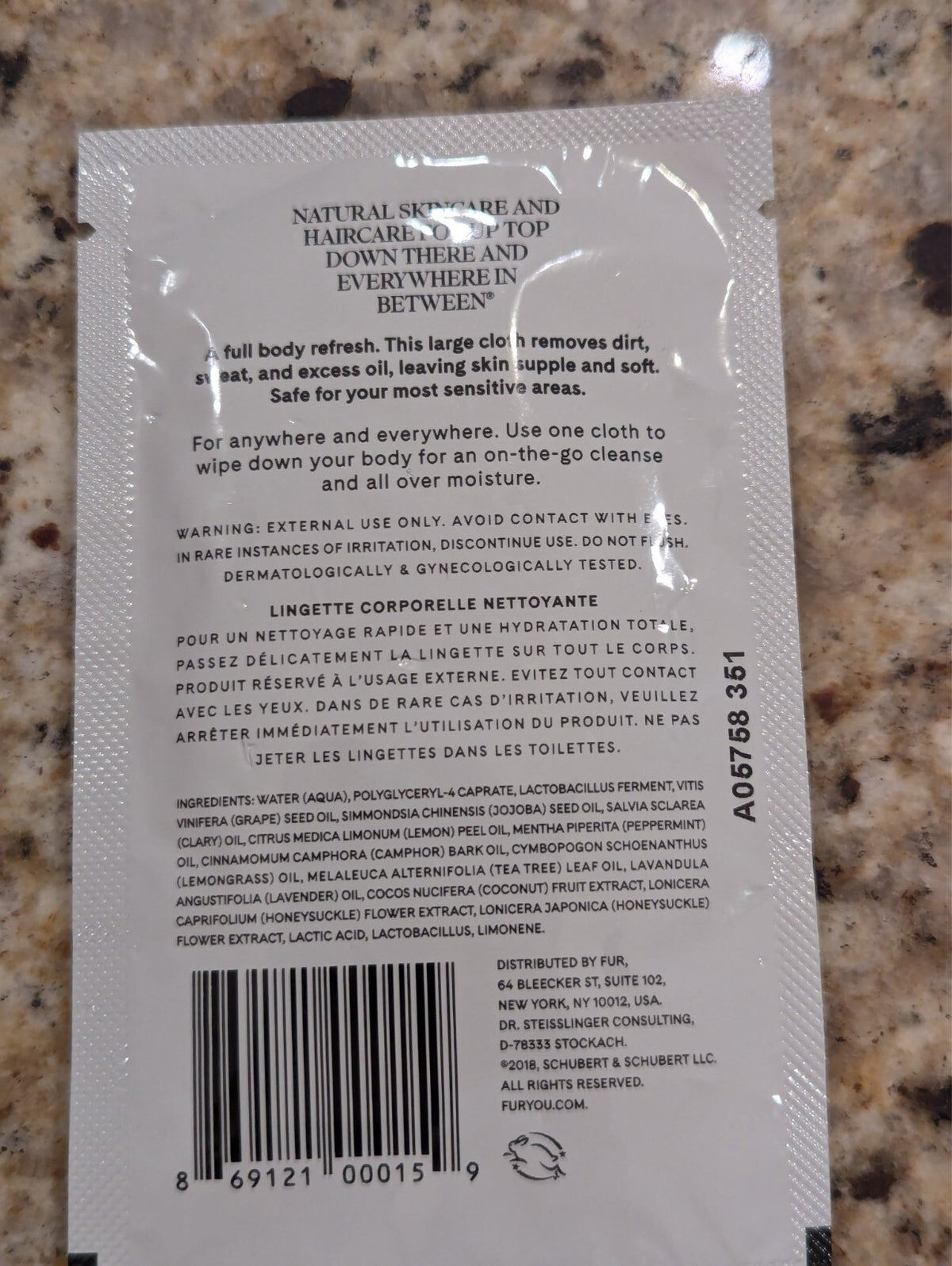 Fur Ingrown Eliminator Serum Infused Mitt + Cleansing Wipe (3 each)