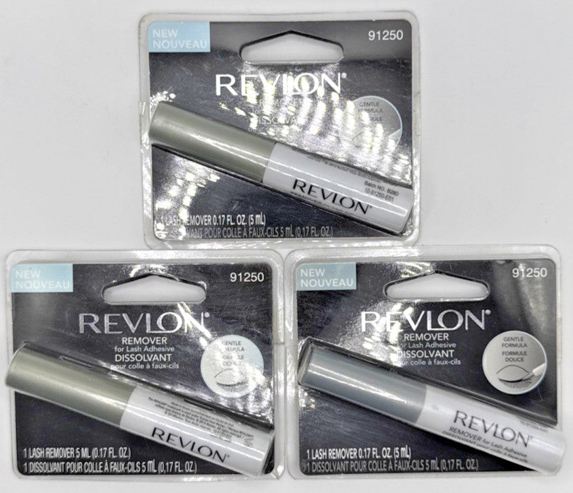 Revlon Lash Adhesive Remover - Gentle Makeup & False Eyelash Cleaner, 3 Pack 0.17 Fl Oz