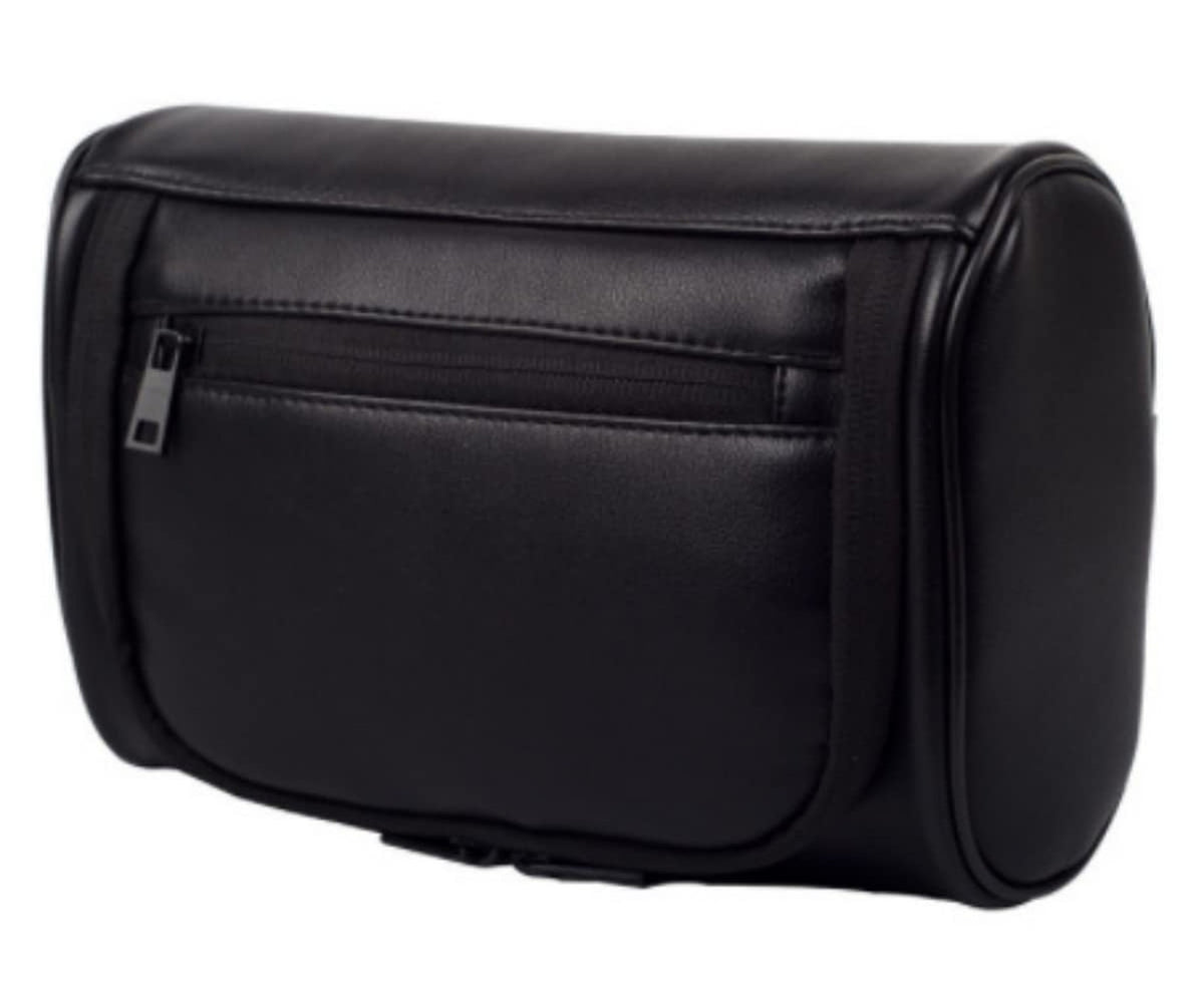 Personalized Small Leather Toiletry Bag for Men - Waterproof Travel Organizer