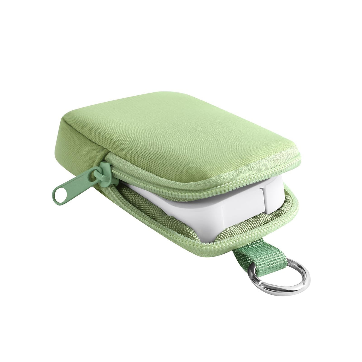 Mini Neoprene Makeup Bag Set with Zipper and Clip - Small Travel Organizer