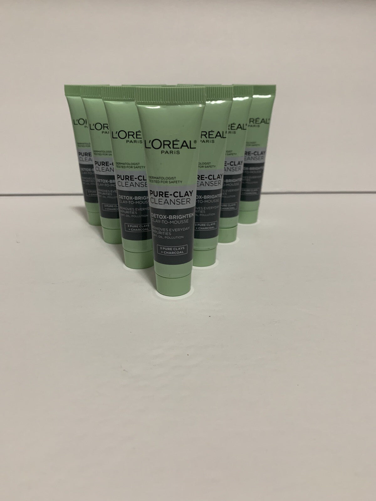 Pure Clay Charcoal Face Mask Detox & Brighten - 10 Pack