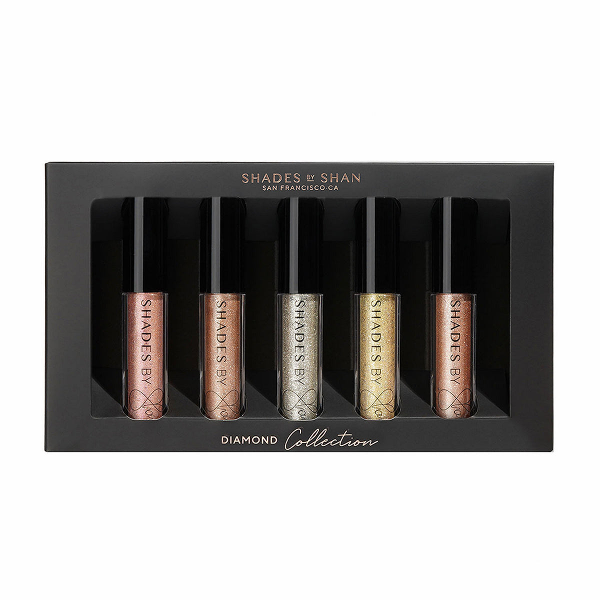 Glitter Eyeshadow Set - 5 Dazzling Liquid Shades, Non-Tacky & Quick-Drying