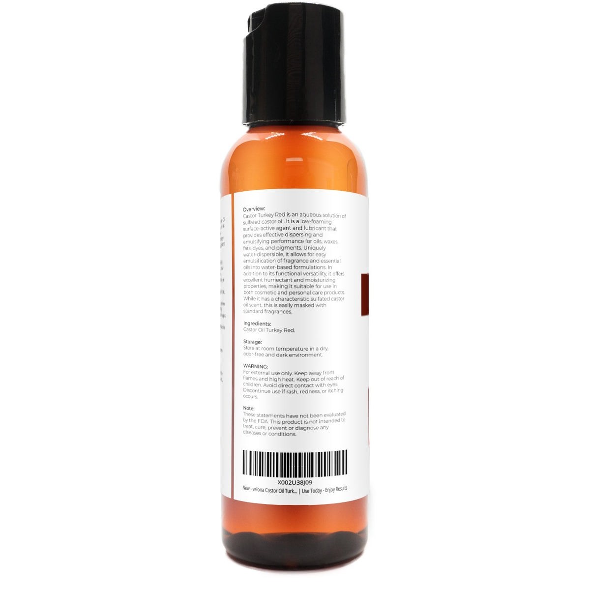 Castor Oil Turkey Red - 2 fl oz Pure Cold Pressed