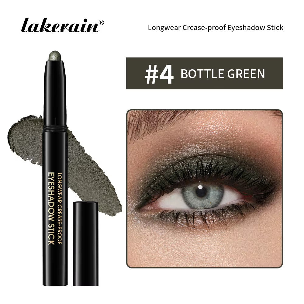 Longwear Waterproof Eyeshadow Stick with Shimmer & Matte Finishes - Crease-Proof, 12 Color Options