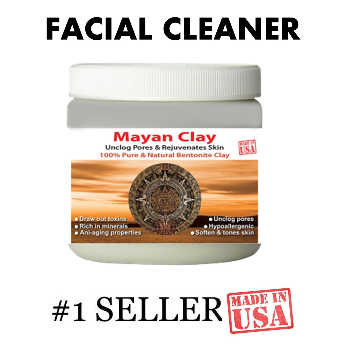 Bentonite Clay Facial Mask - 1 Lb Deep Pore Cleansing