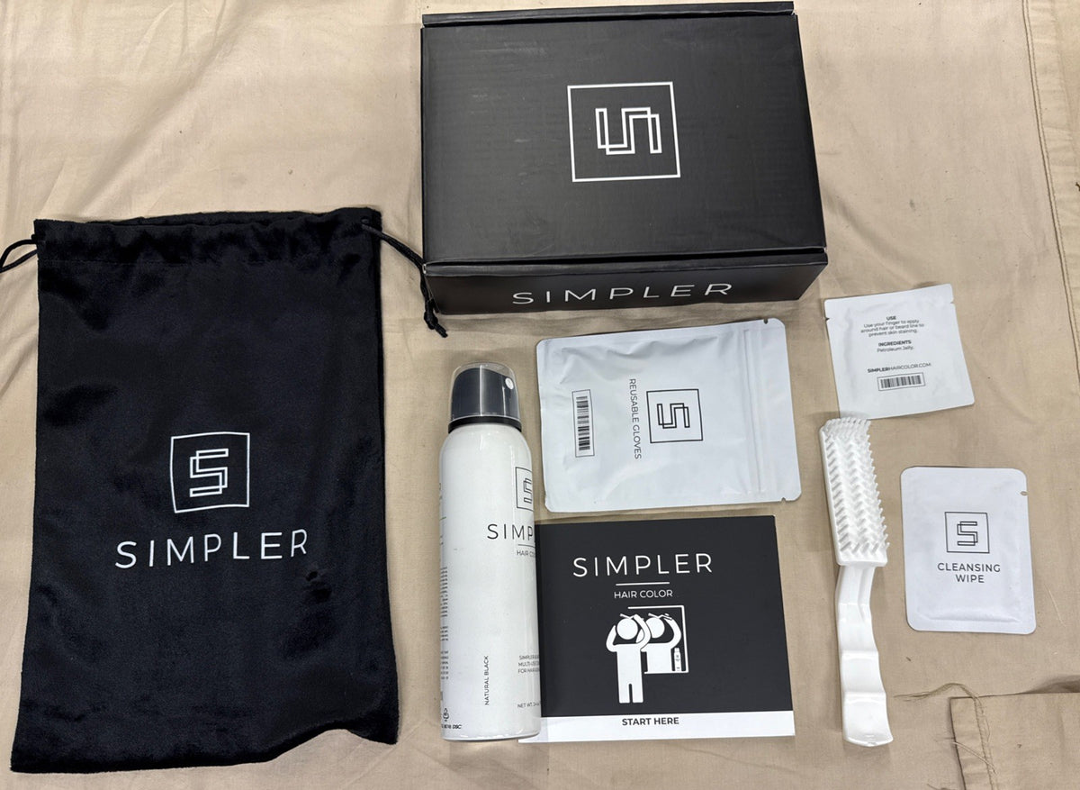 Hair Color Kit for Men - Natural Black Full Gray Coverage