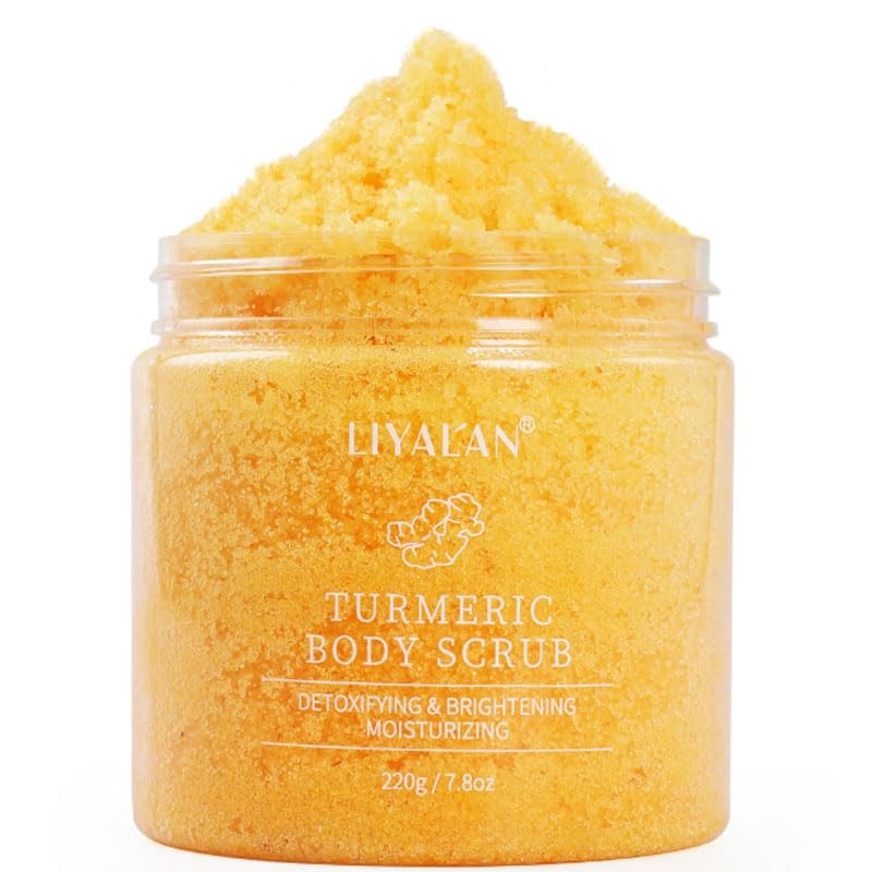 Turmeric Body Scrub with Shea Butter & Sea Salt - Nourishing Exfoliant for Dark Areas