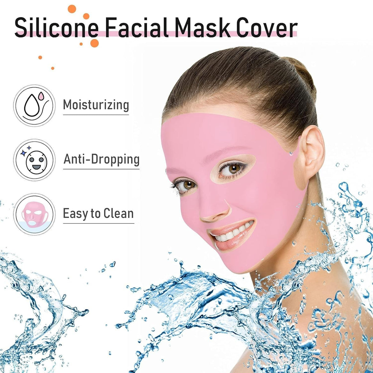32 Pcs Reusable Silicone Face Mask & Anti-Wrinkle Patch Set