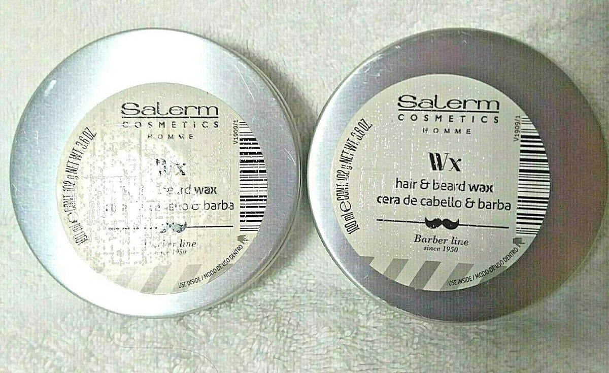 Salerm Homme Hair & Beard Wax - Styling & Finishing 100ml Set of 2