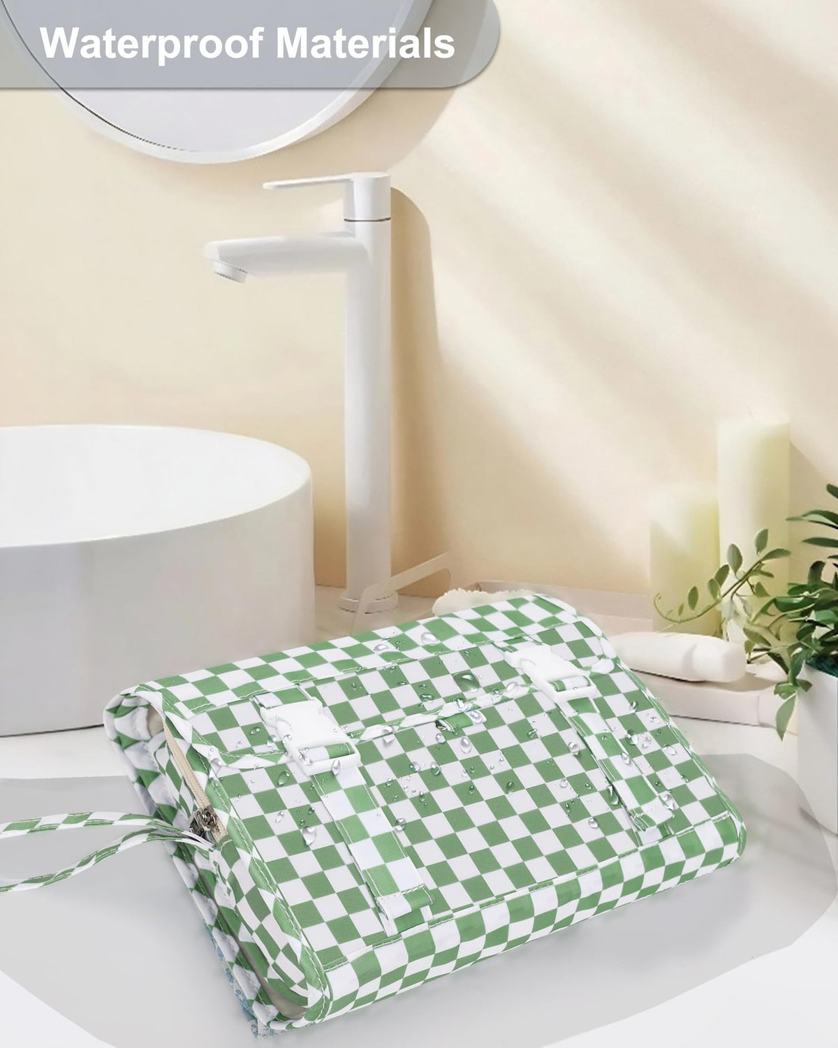 Travel Hanging Toiletry Bag with 360° Swivel Hook & Large Capacity