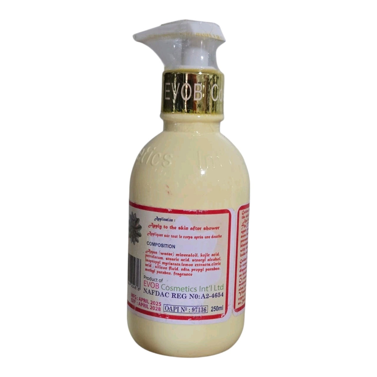 Golden Face Lightening Body Lotion with Vitamin E - 250ml