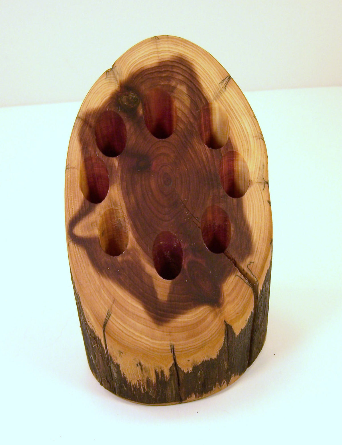Red Cedar Makeup Brush Holder - Handmade Bathroom Organizer, Farmhouse Decor