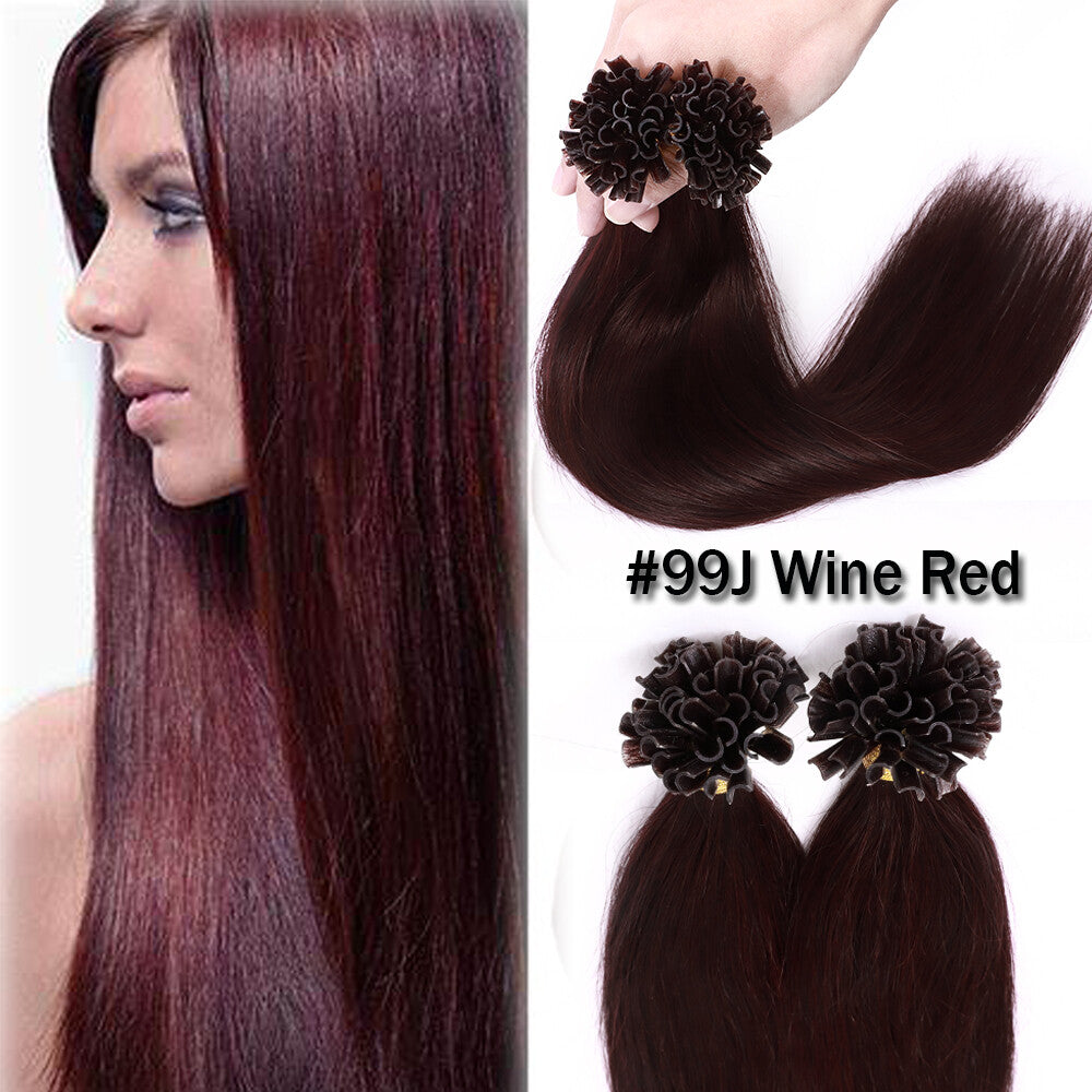 Pre Bonded Keratin Hair Extensions - Human Hair Remy U Tip Thick Strands
