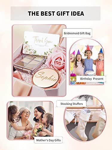 Portable Makeup Mirror 1x/2x Magnification Compact for Handbag Travel