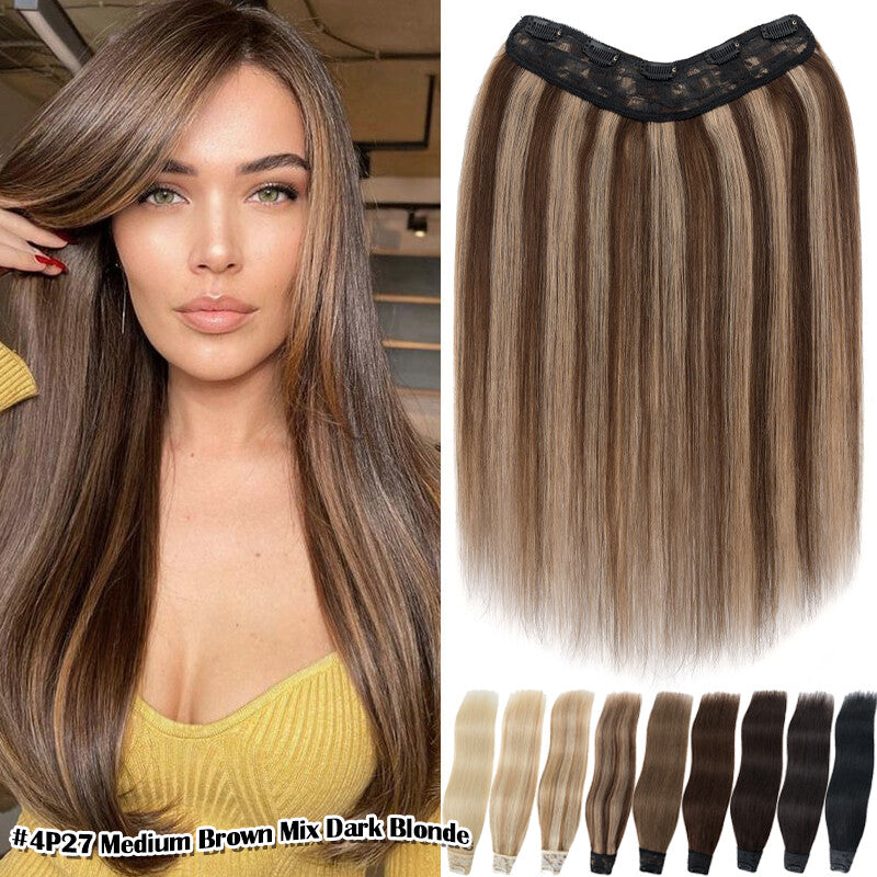 Long Thick Clip-In Hair Extensions - Russian Remy Human Hair, Straight, Full Head