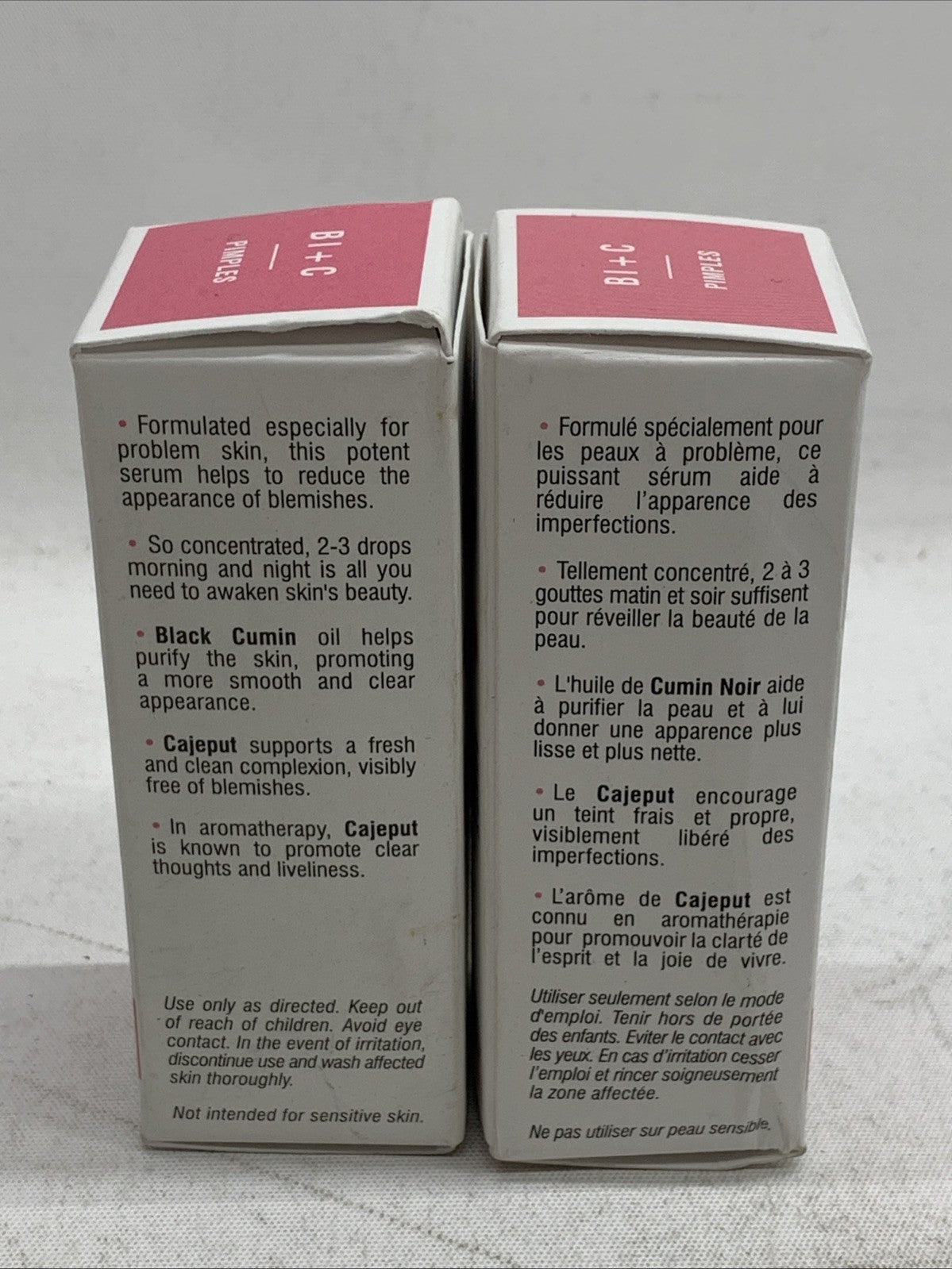 Face Serum & Acne Mask Set - Pore Cleansing Facial Oil - Lot of 2