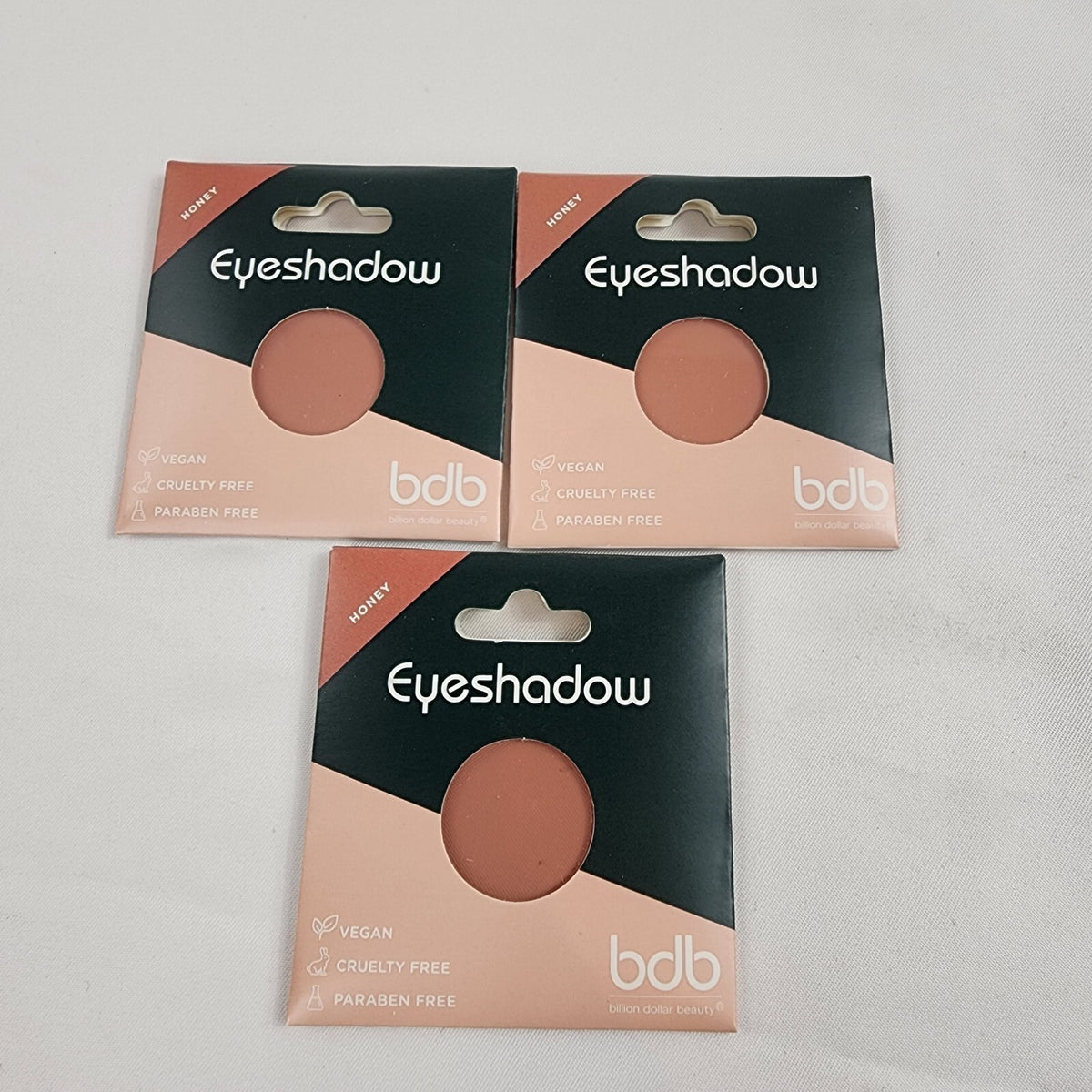 3 Pack Honey Eyeshadow Palette - 1.2g Each, Bright Natural Look