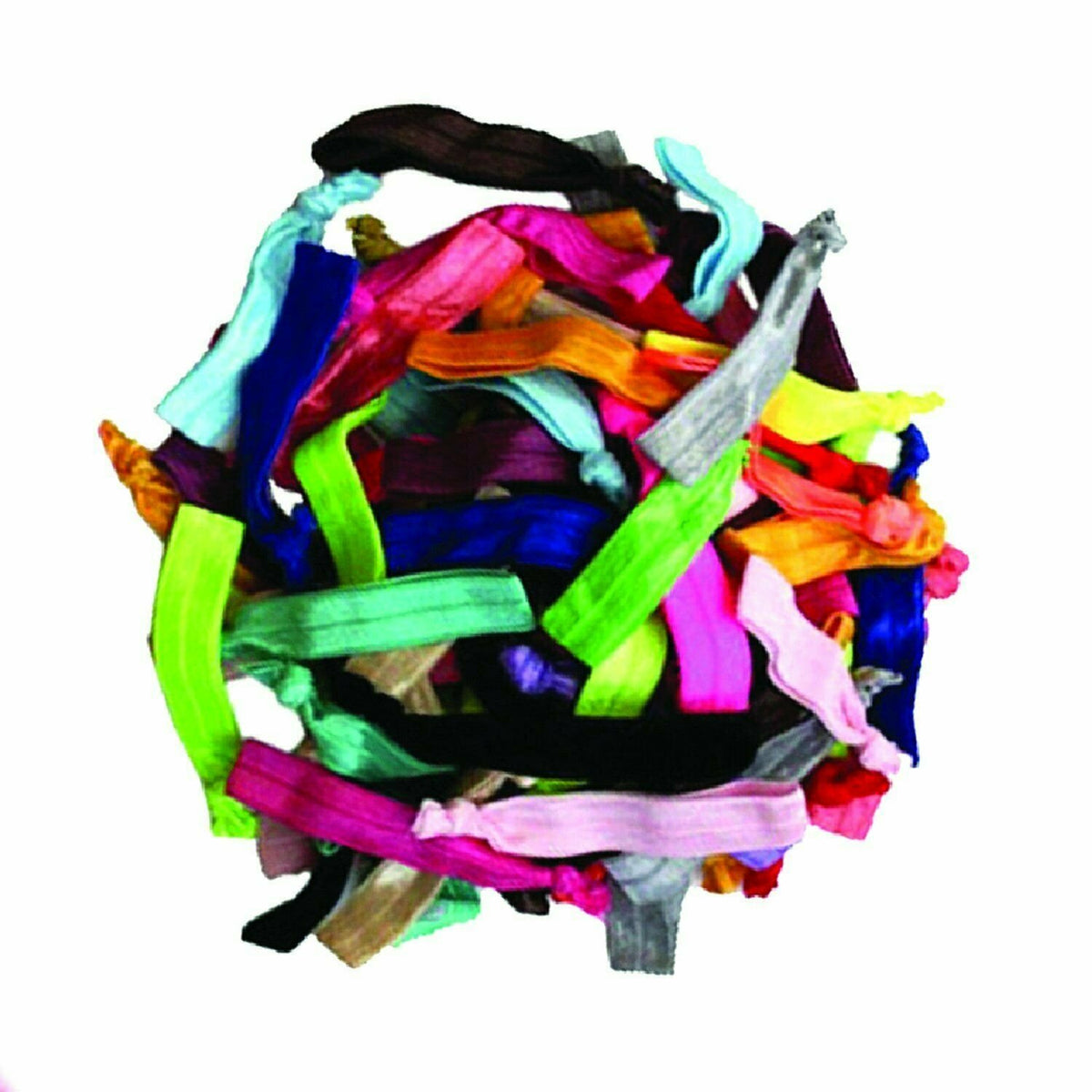 Rainbow Hair Ties No Damage or Creases Ribbon Stretchy Elastic 10