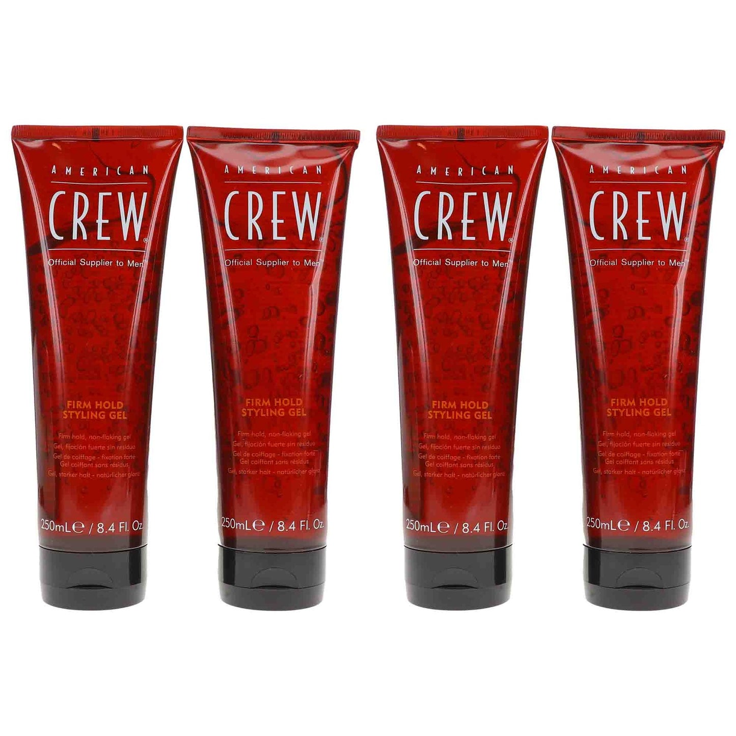 Men's Firm Hold Hair Gel 8.4 oz - Strong Shine & Long-Lasting Style (4 Pack)