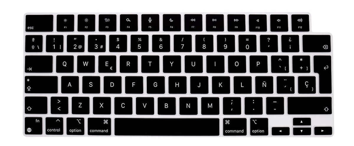 Spanish Keyboard Cover for MacBook 13-16 Inch - Waterproof Silicone Skin