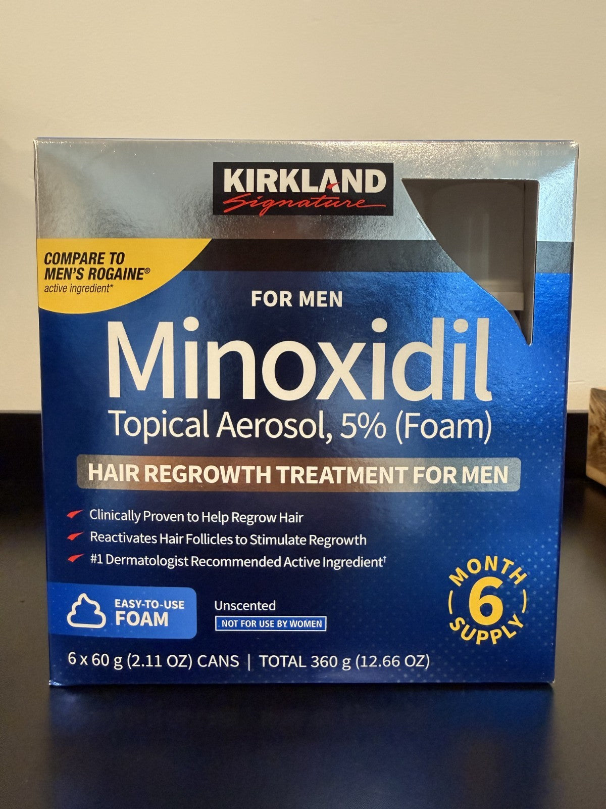 Minoxidil 5% Foam for Men Hair Regrowth - 6 Month Supply