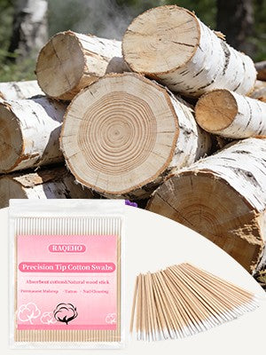 Disposable Precision Cotton Swabs 200PCS - Fine Tip for Beauty & Electronics