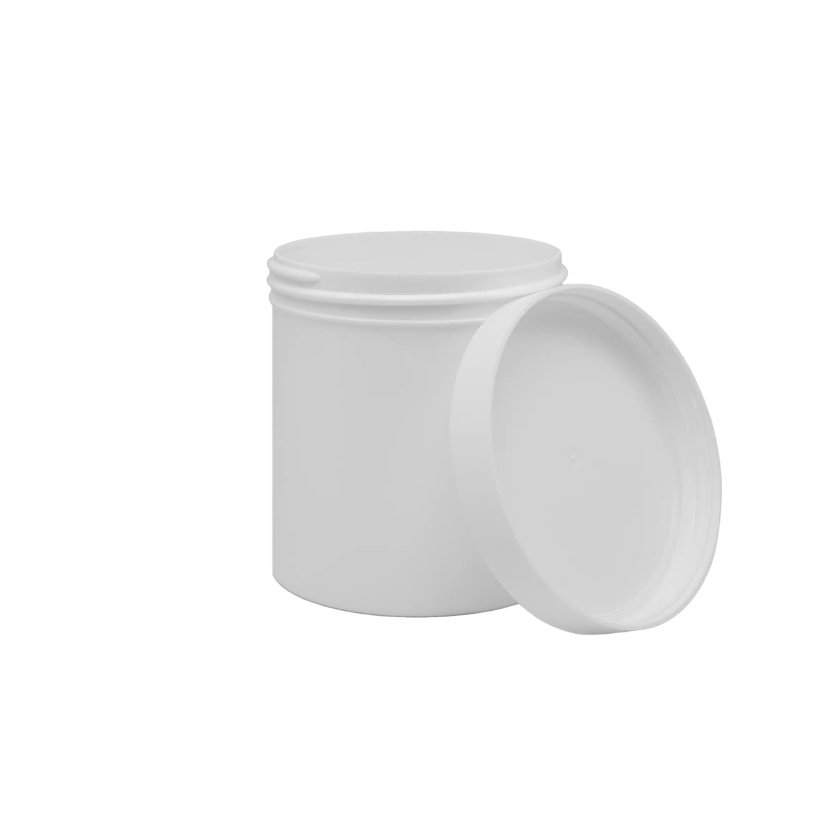 Leak-Proof 16oz Cream and Balm Jars - Pack of 12 White Storage Containers