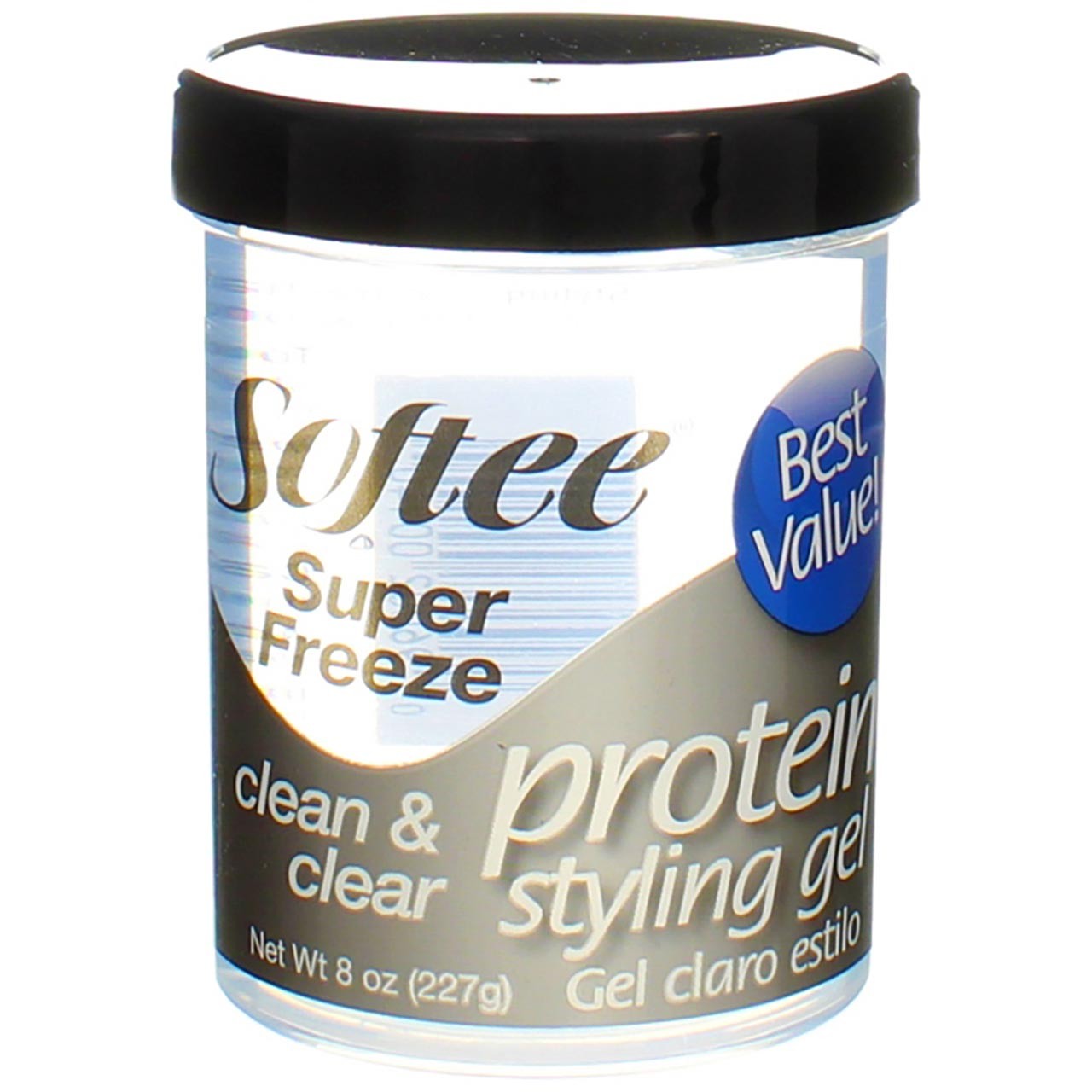 Super Freeze Hair Styling Gel - Thickens & Holds Chemically Treated Hair 8 oz