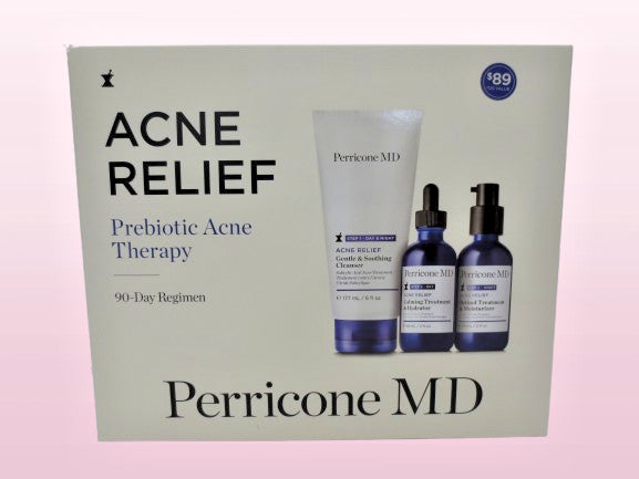 Prebiotic Acne Relief Therapy Kit - 90-Day Regimen for Clear Skin - Pack of 3