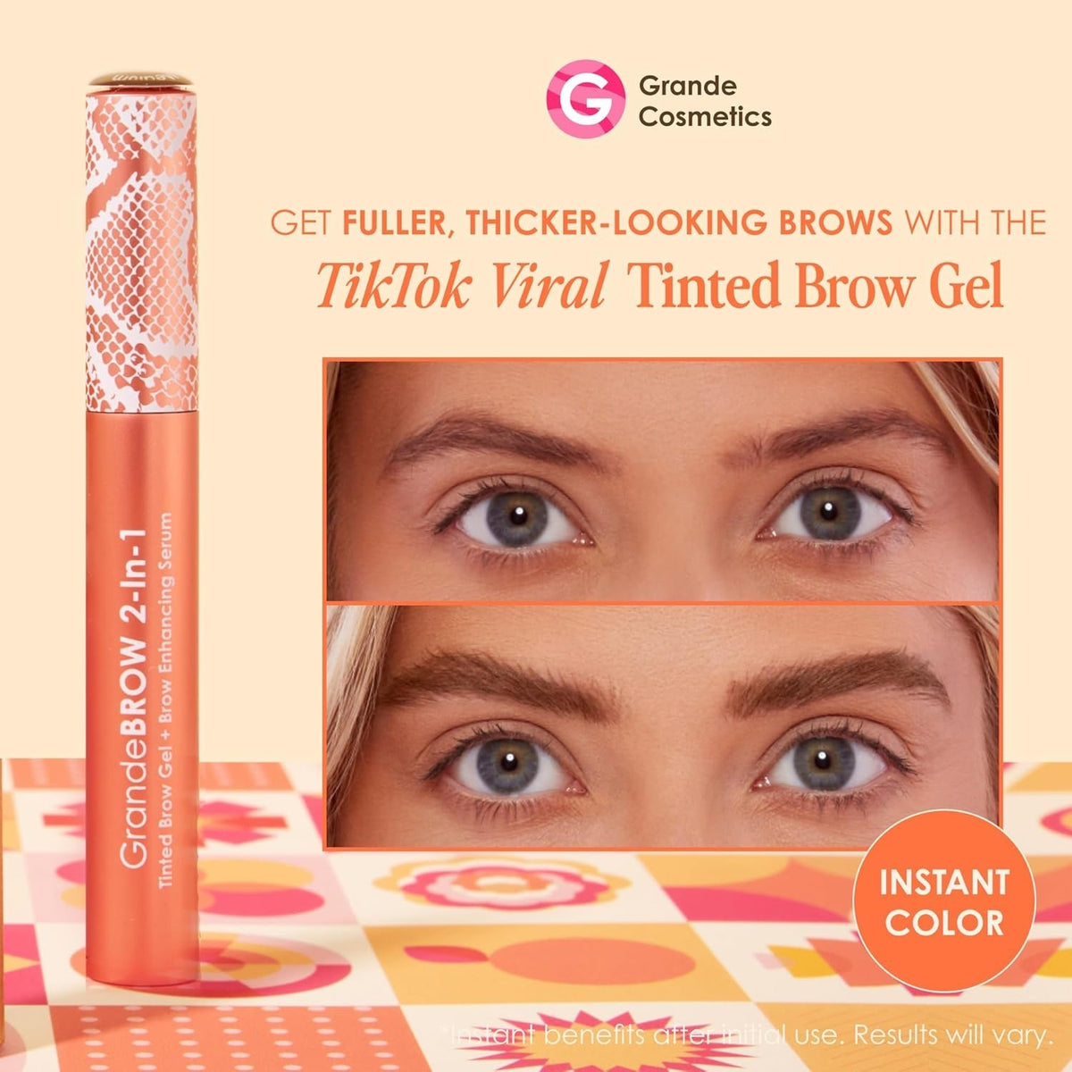 2-in-1 Brow Gel and Enhancing Serum for Thicker, Natural-Looking Brows - Auburn