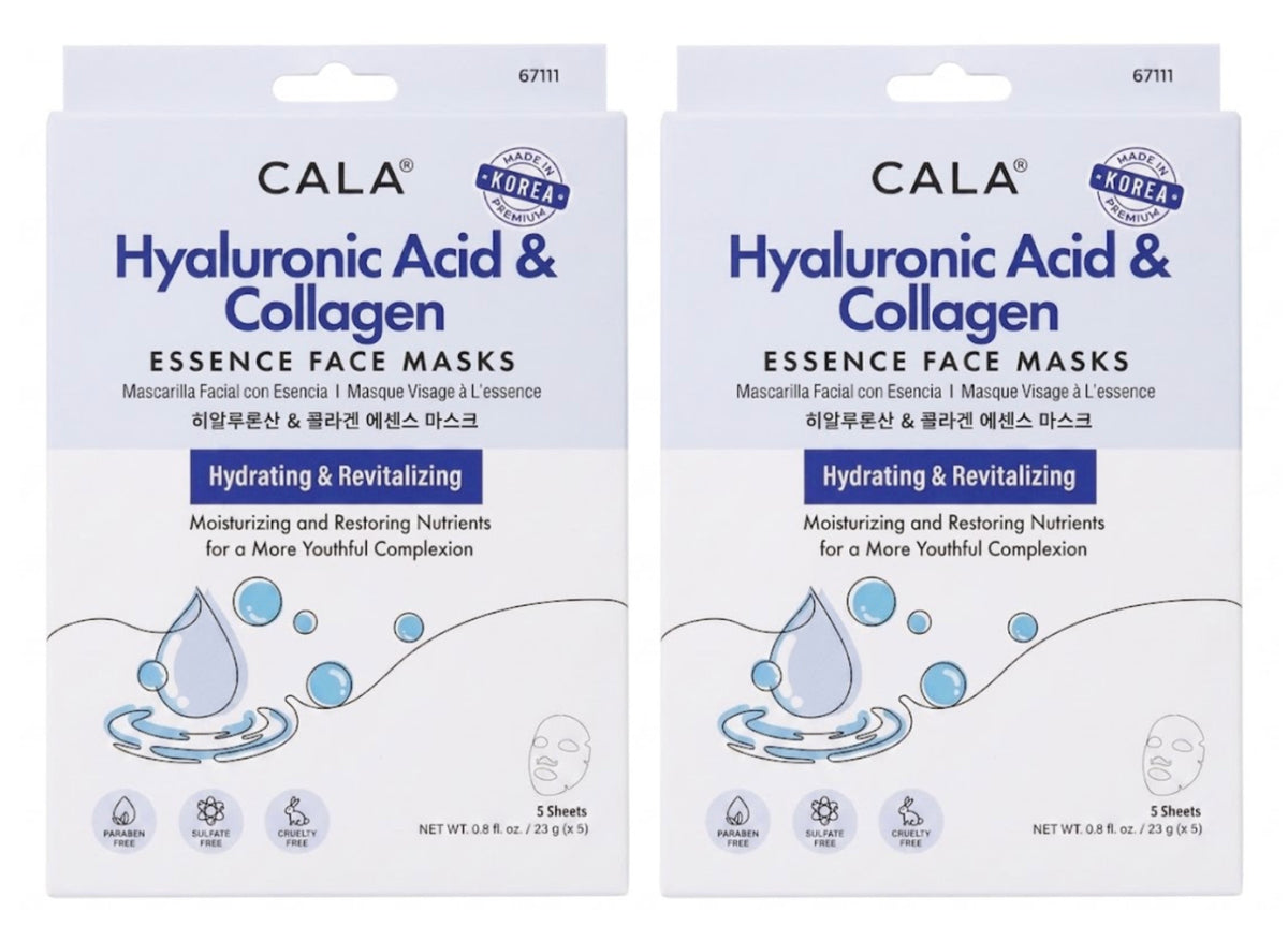 Face Mask Sheets 2 Pack, 10 Sheets Total - Hydrating & Soothing