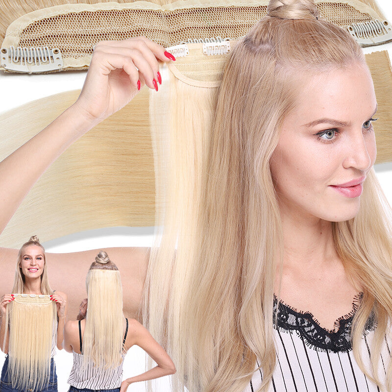 Remy Human Hair Clip-In Extensions Full Head Weft - Thick & Natural Look