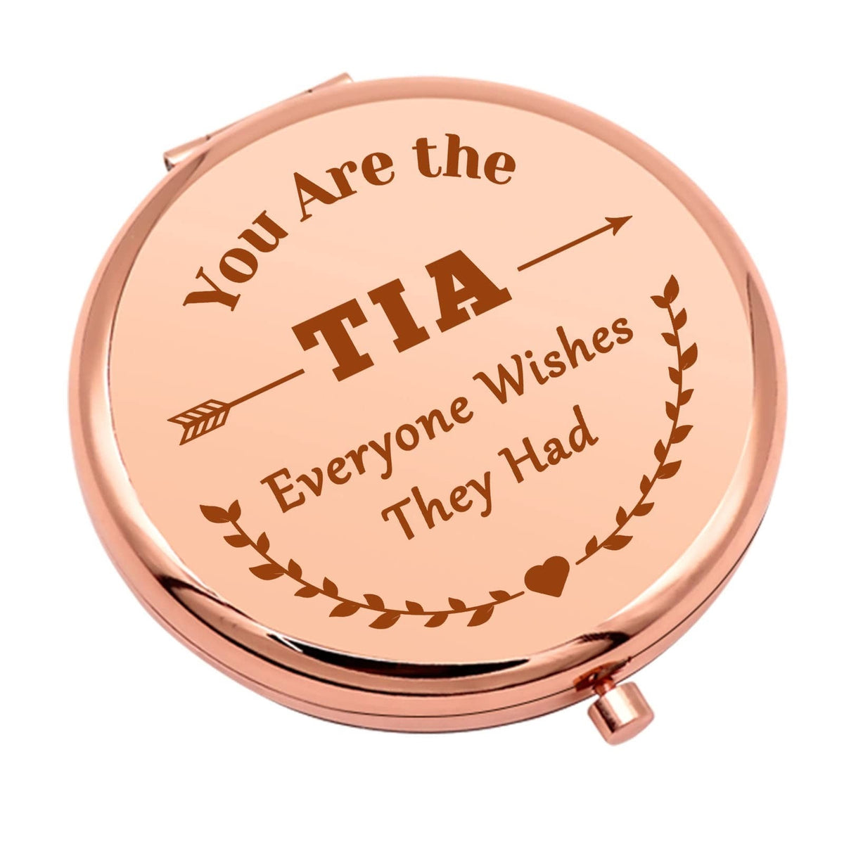 Compact Makeup Mirror for Women - Foldable Rose Gold Tia Gift from Niece