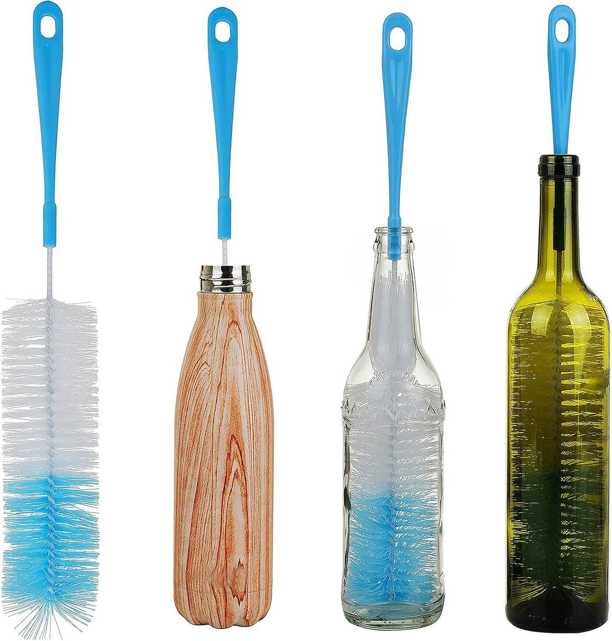 Extra Long Bottle Cleaning Brush - 17 Inch Narrow Neck & Decanter Cleaner