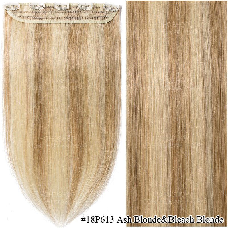 Invisible Clip-In Hair Extensions 100% Remy Human Hair - Full Head 16 Inches