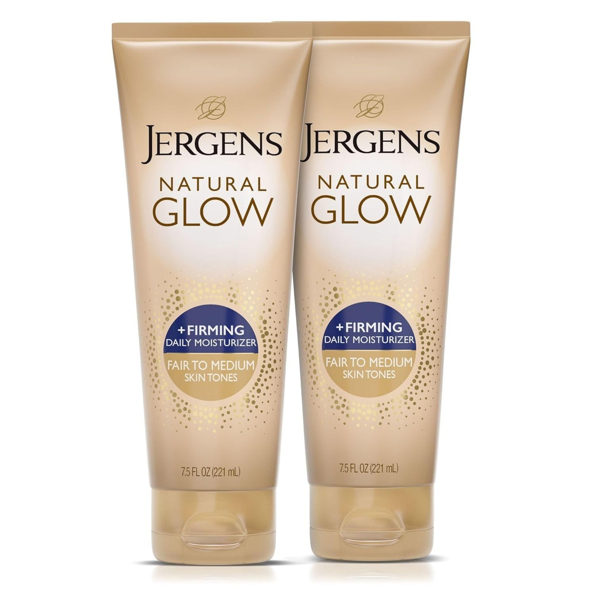 Jergens Natural Glow Firming Self-Tanning Body Lotion, Fair to Medium, 7.5 oz - 2 Pack