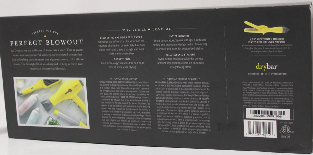Drybar The Straight Shot Blow-Drying Flat Iron 2-in-1 Ionic Hair Styler