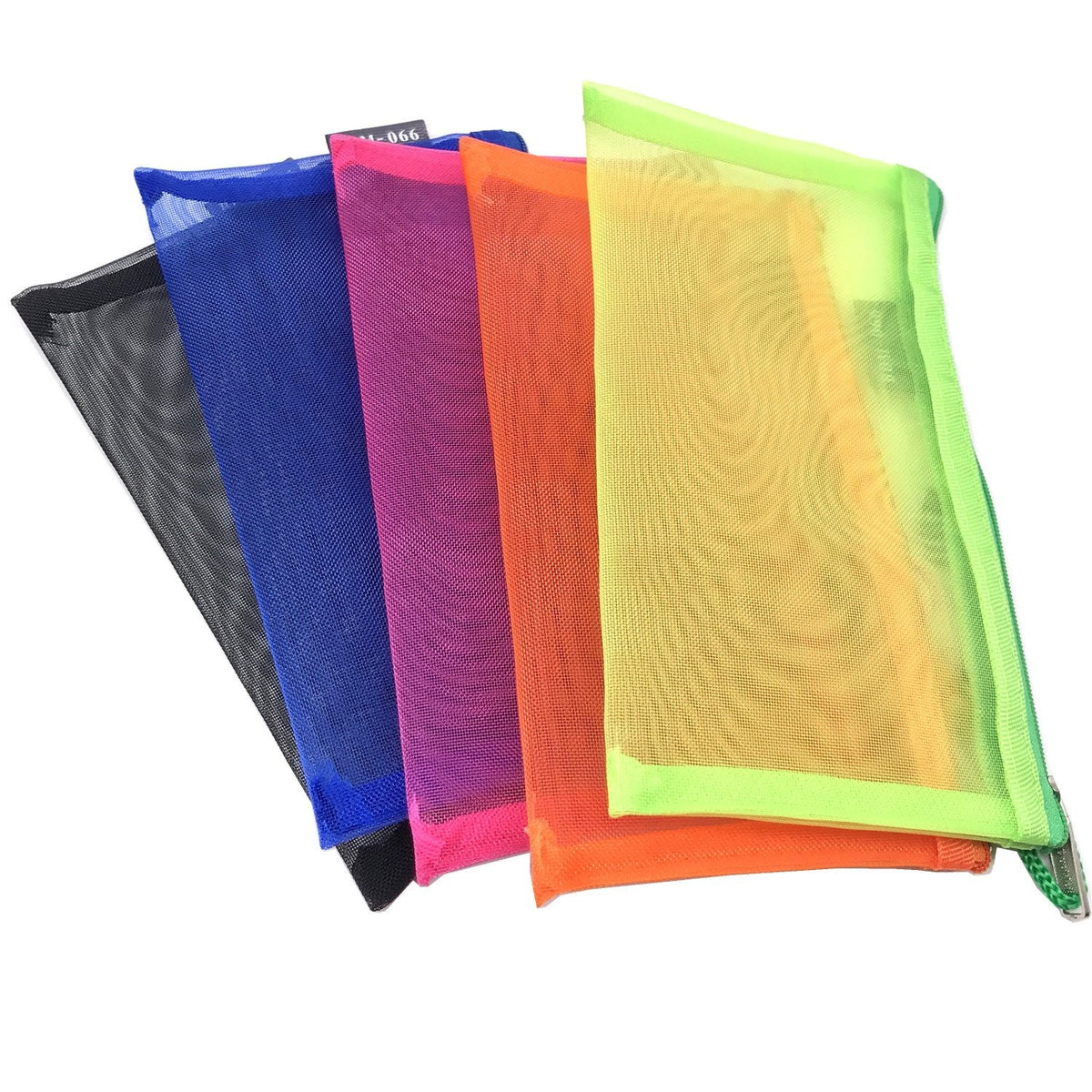 Multipurpose Nylon Mesh Cosmetic Bags - Pack of 5 Travel Organizer Cases